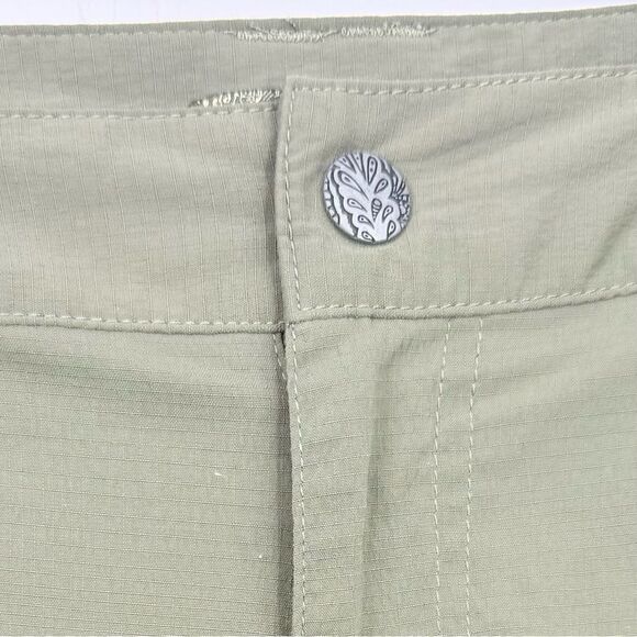 PRANA Olive Green Nylon Quick Dry Activewear Outdoor Performance Shorts - Picture 10 of 16